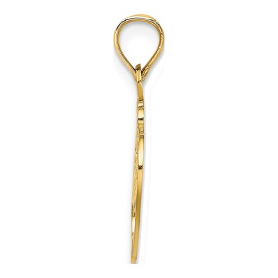 14K Yellow Gold Sister Heart Number 1 Pendant – view 3