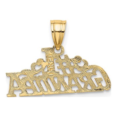 14K Yellow Gold Grandpa Number 1 Pendant – view 4