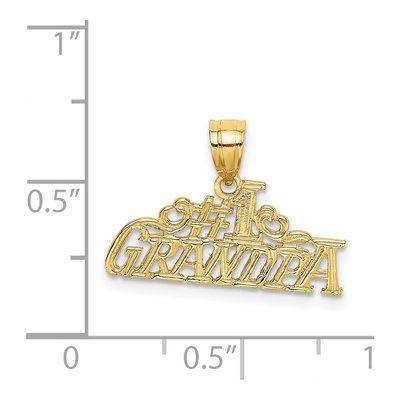 14K Yellow Gold Grandpa Number 1 Pendant – view 5