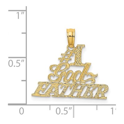 14K Yellow Gold Godfather Number 1 Pendant – view 5