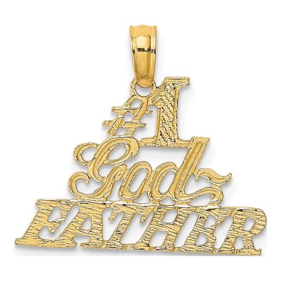14K Yellow Gold Godfather Number 1 Pendant