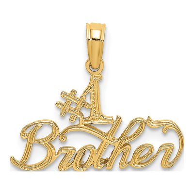 14K Yellow Gold Brother Number 1 Pendant