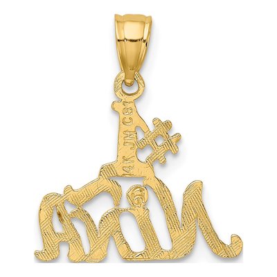 14K Yellow Gold NINA Number 1 Pendant – view 4