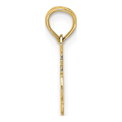 14K Yellow Gold Daughter Number 1 Pendant – view 3