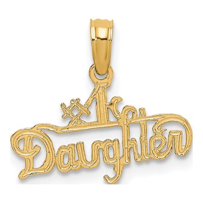 14K Yellow Gold Daughter Number 1 Pendant