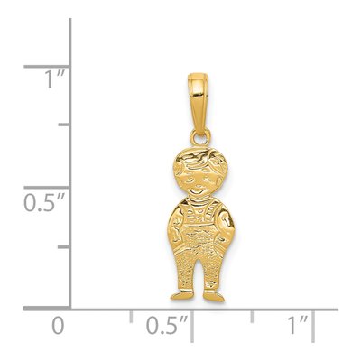 14K Yellow Gold Boy Pendant – view 4
