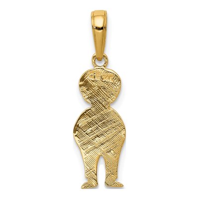 14K Yellow Gold Boy Pendant – view 5