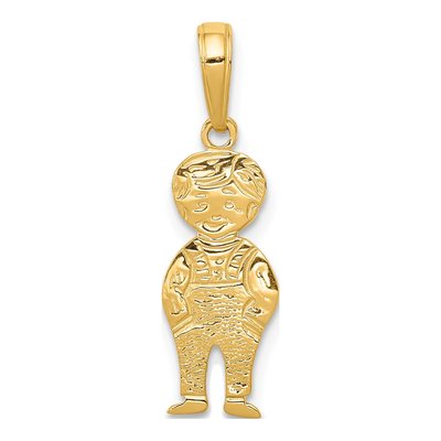 14K Yellow Gold Boy Pendant