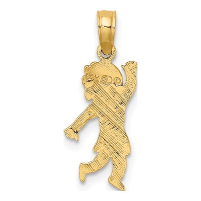 14K Yellow Gold Girl Waving Flower Charm – view 5