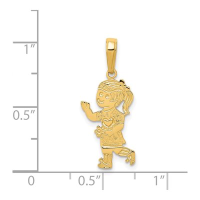 14K Yellow Gold Little Girl Pendant – view 4