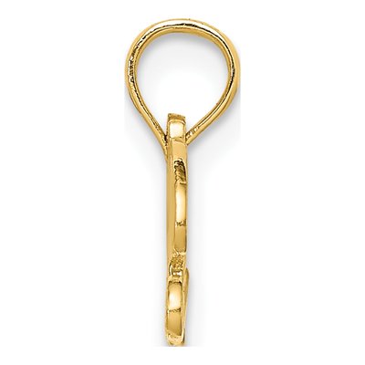 14K Yellow Gold Textured PERU Pendant – view 3