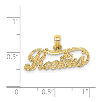 14K Yellow Gold Textured PERU Pendant – view 5