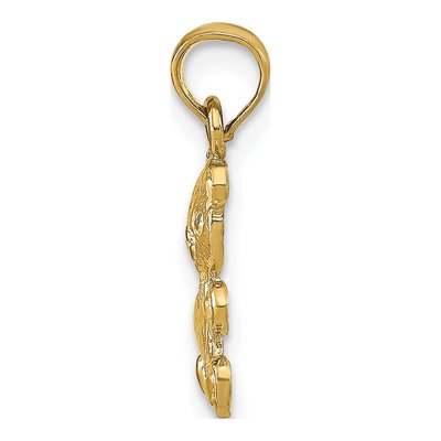 14K Yellow Gold Teddy Bear Pendant – view 3