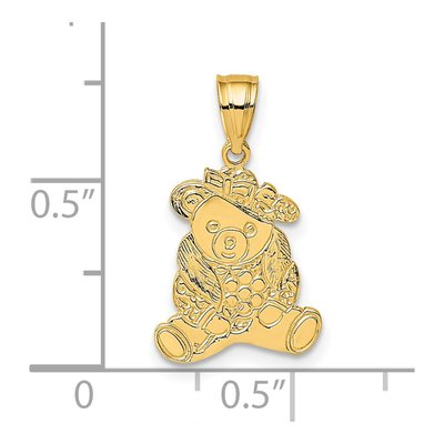 14K Yellow Gold Teddy Bear Pendant – view 4