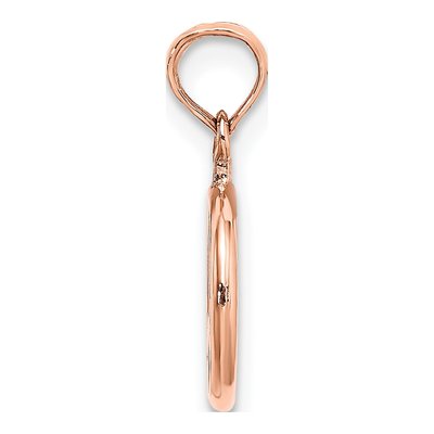14K Rose Gold 3D Peace Symbol Pendant – view 2
