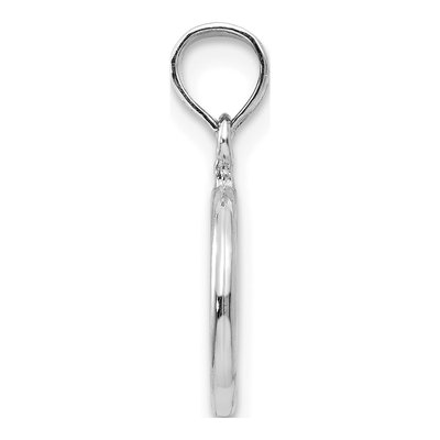 14K White Gold 3D Peace Symbol Pendant – view 3
