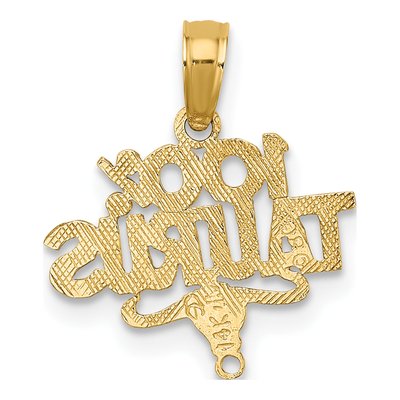 14K Yellow Gold Taurus Zodiac Pendant – view 5