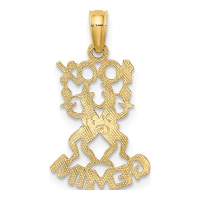 14K Yellow Gold Gemini Zodiac Pendant – view 5
