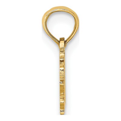 14K Yellow Gold Virgo Zodiac Pendant – view 3