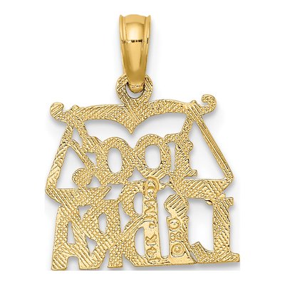 14K Yellow Gold Libra Zodiac Pendant – view 5