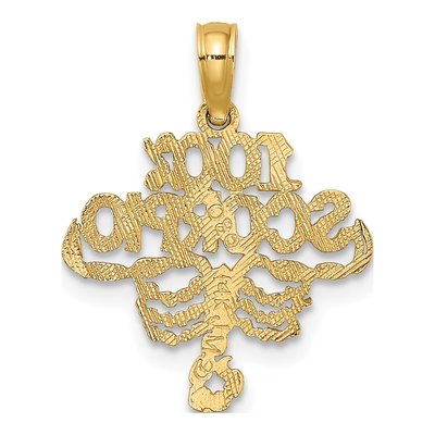 14K Yellow Gold Scorpio Zodiac Pendant – view 5
