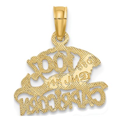 14K Yellow Gold Capricorn Zodiac Pendant – view 5