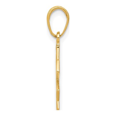 14K Yellow Gold Paramedic EMT Symbol Pendant – view 3