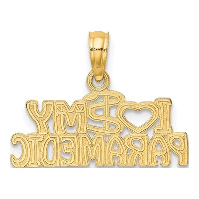14K Yellow Gold I Heart My Paramedic Charm – view 5