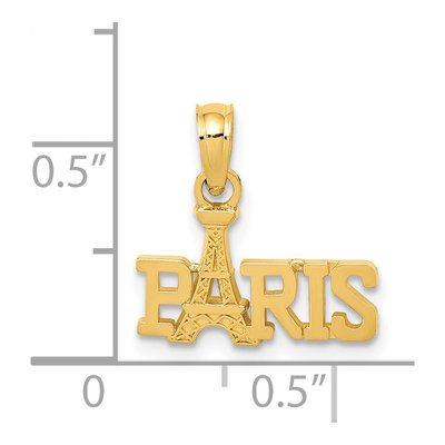 14K Yellow Gold Paris Eiffel Tower Pendant – view 4