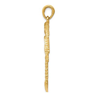 14K Yellow Gold Large Palm Tree Pendant – view 3
