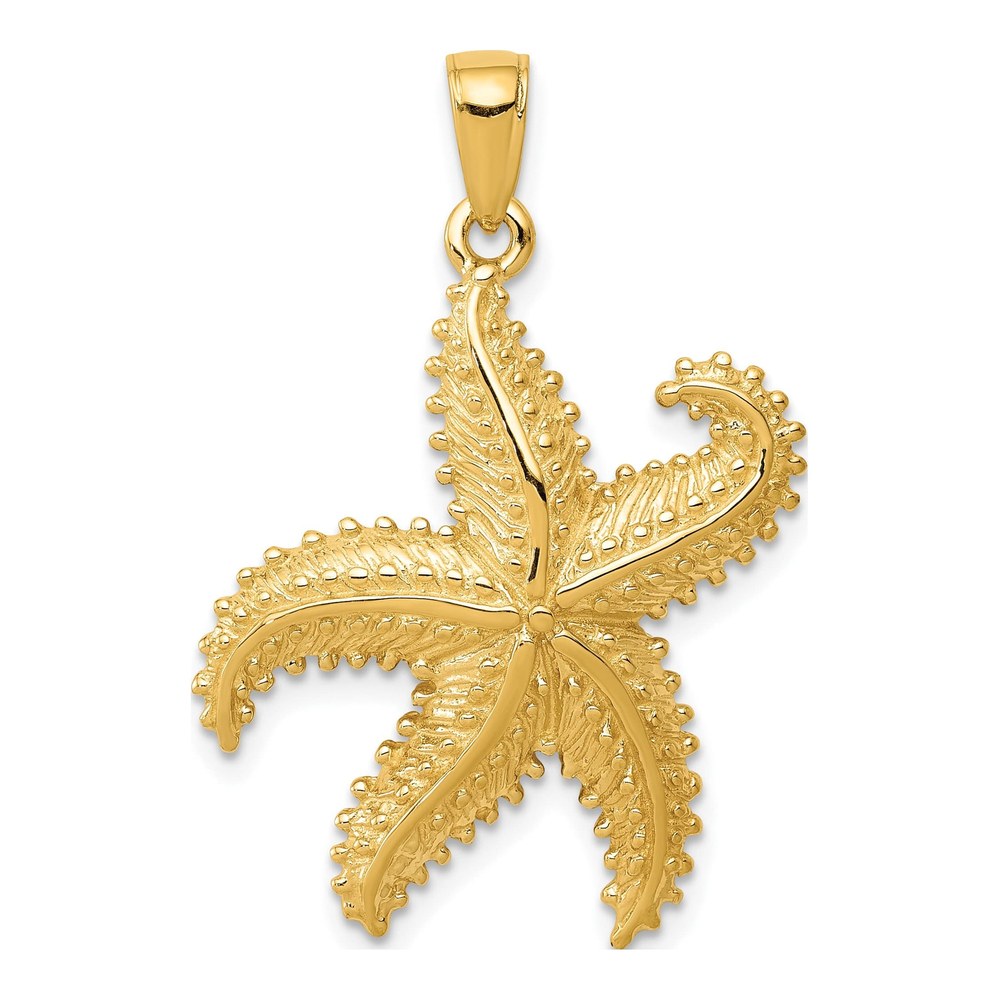 14K Yellow Gold Starfish Pendant