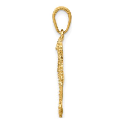 14K Yellow Gold Seahorse Pendant – view 3