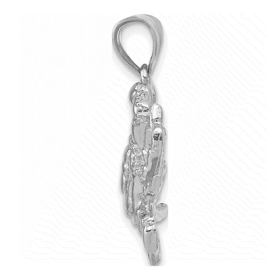 14K White Gold Large Blue Crab Pendant – view 3