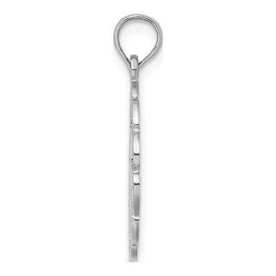 14K White Gold Jumping Dolphins Pendant – view 3