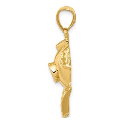 14K Yellow Gold Divers Helmet Pendant – view 3