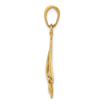 14K Yellow Gold Sailboat Pendant – view 3