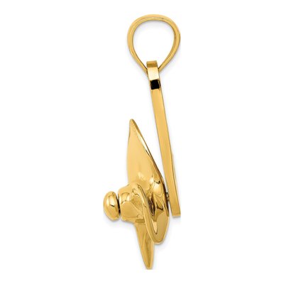 14K Yellow Gold Moveable 3-Blade Propeller Pendant – view 3