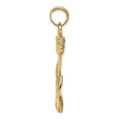 14K Yellow Gold Anchor Pendant – view 3