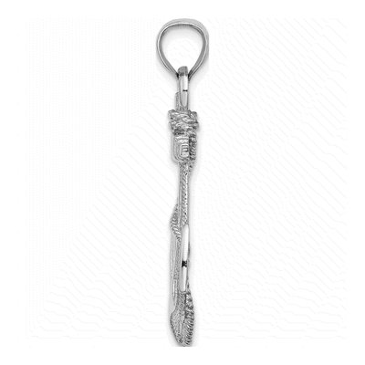 14K White Gold Large Anchor Pendant – view 3