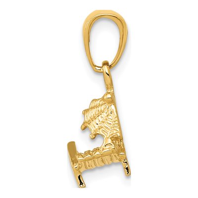 14K Yellow Gold Beach Chair Umbrella Pendant – view 3
