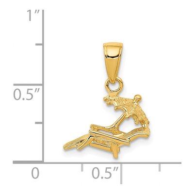 14K Yellow Gold Beach Chair Umbrella Pendant – view 5