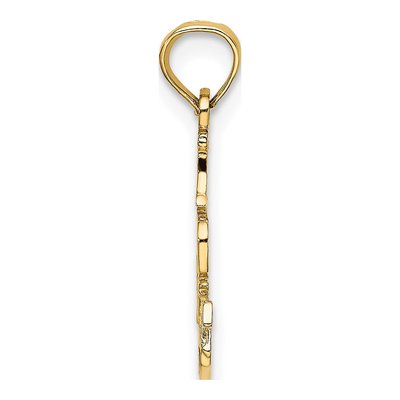 14K Yellow Gold I DO Nails Pendant – view 3