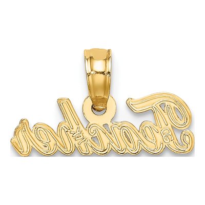 14K Yellow Gold Teacher Pendant – view 4
