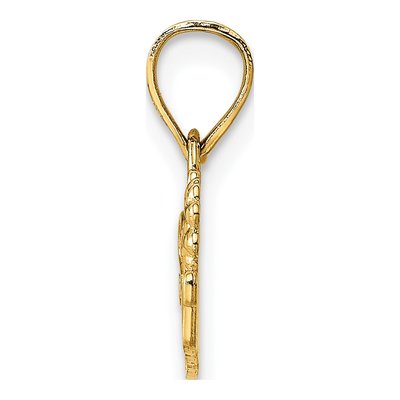 14K Yellow Gold Teacher Flower Pendant – view 3