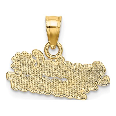 14K Yellow Gold Teacher Flower Pendant – view 4