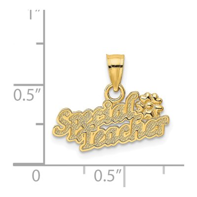 14K Yellow Gold Teacher Flower Pendant – view 5