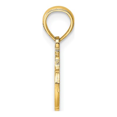 14K Yellow Gold Teacher Number 1 Pendant – view 3