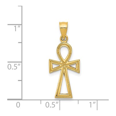 14K Yellow Gold Ankh Cross Pendant – view 4