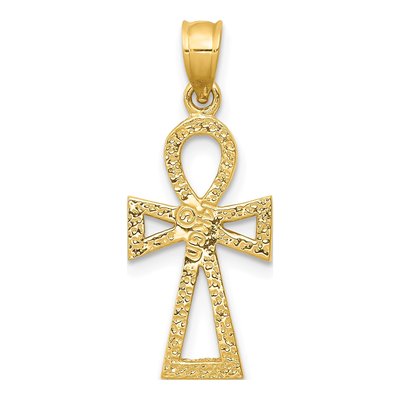 14K Yellow Gold Ankh Cross Pendant – view 5