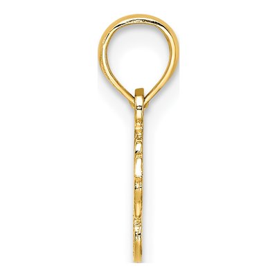 14K Yellow Gold I Heart Horses Pendant – view 3